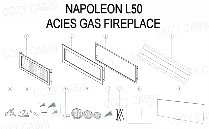 ACIES GAS FIREPLACE (L50)  #L50